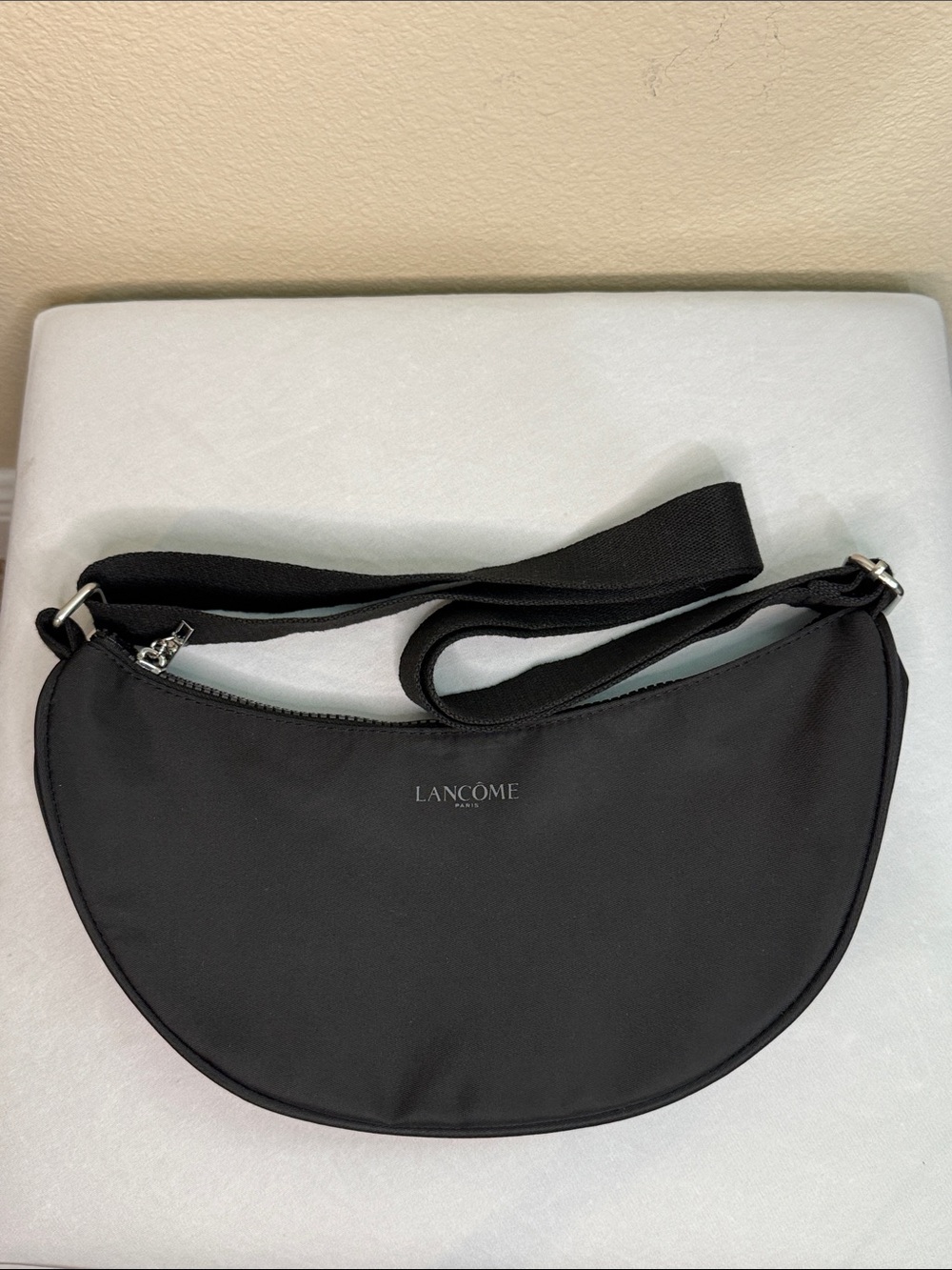 Lancôme Black Crescent Messenger Bag